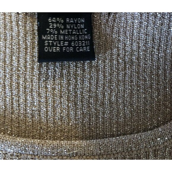 ios Women’s Size S Gold Animal Print Button Up Shirt With Gold Tank Set Sequins - Picture 8 of 9